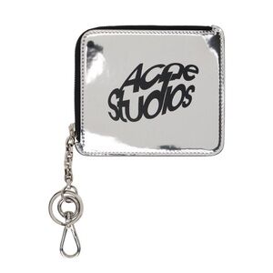 Acne Studios Metallic Logo Print Wallet